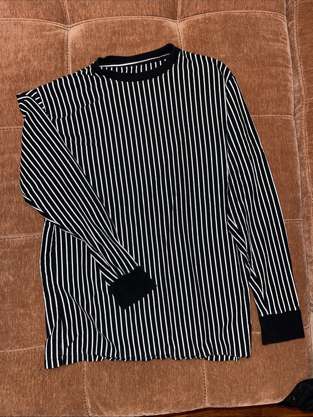 Target Black and White Vertical-Stripe Crewneck long sleeve